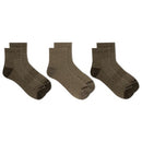 Merrell Men's and Women's Wool Everyday Hiking Socks-3 Pair Pack-Cushioned, Ankle - Olive Assorted