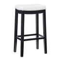 Linon , 30-Inch, White Claridge Patches Bar Stool Chair, 32'' x 18.75'' x 13.25'', Black