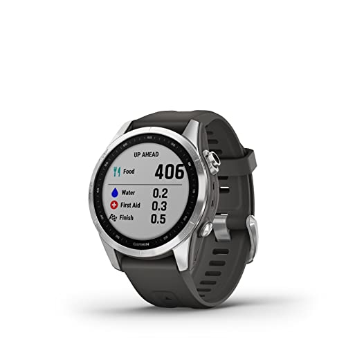 Garmin Fenix 7S, Silver with Graphite Band, Multisport GPS Watch