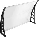 Choies Window Awning Canopy,PoluCarbonate Cover Front Door Awnin Patio Door Awnings Canopy UV Rain Snow Sunlight Protection Hollow Sheet(30" x 40",White Canopy/Black Bracket)
