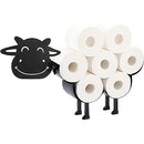 Cow Decorative Toilet Paper Holder Toilet Paper Holder Funny Bathroom Art Toilet Paper Stand Toilet Tissue Paper Storage Free-Standing Bathroom Tissue Storage Toilet Roll Holder