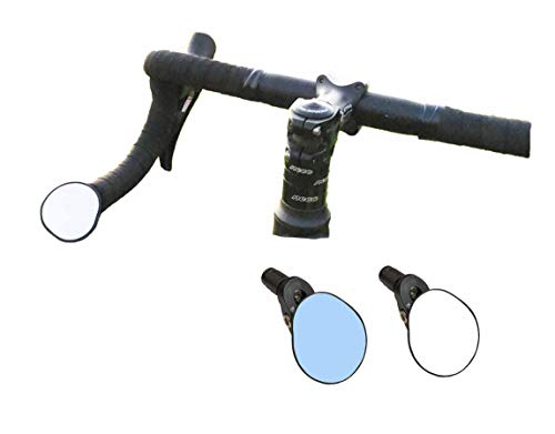 !!!NEW!!! Hafny Drop Bar Bike Mirror, HD, Shatter-Proof, HD Convex Blue Glass Mirror (Anti-glare Blue Glass Lens)