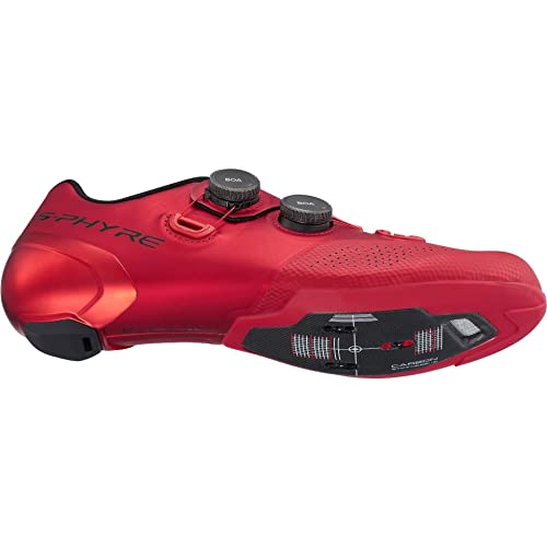 SHIMANO S-PHYRE RC9 (RC902) SPD-SL Shoes, Red, Size 45