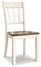 Signature Design by Ashley Dining Chair, Beige, 40.63" W x 18.38" D x11.5 H