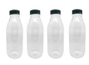 Packware Juice Plastic Bottles - Reusable Drink Containers with Black Lids - Reusable & Leak-Proof Juice Bottles, Great for Storing Homemade Juices Water Smoothies & Much More - 50 Pack(300ml)