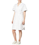 Dickies EDS Professional Women Scrubs Dress Button Front 84500, White, X-Small