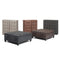 SIMPLIHOME Harrison 36 inch Wide Square Coffee Table Lift Top Storage Ottoman in Upholstered Distressed Umber Brown Tufted Faux Leather for the Living Room,