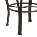 (Counter) - Hillsdale Montello 70cm Backless Swivel Counter Stool, Old Steel Finish with Brown Faux-Leather