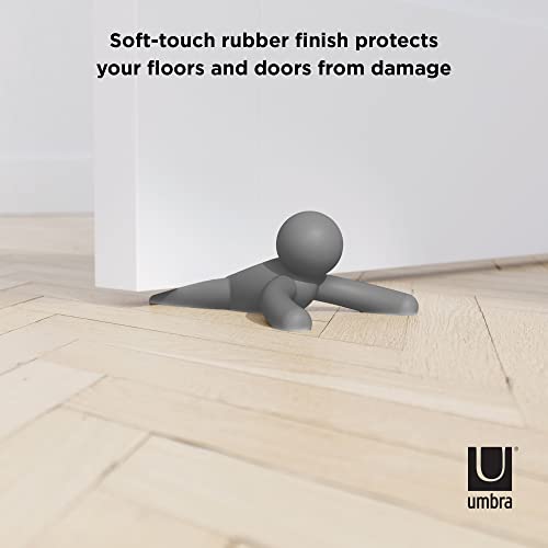 Umbra 1013767-149 Buddy Door Stop, Heavy-Duty and Flexible, Soft-Touch Finish, Protects Your Floors, Set of 2, Grey, 2 Count Accessories