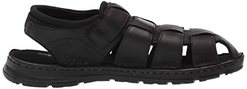 Rockport Men's Darwyn Fishermen Fisherman Sandal, Black Lea Ii, 14 Wide