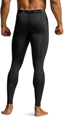 TSLA Men's Compression Pants, Cool Dry Athletic Workout Running Tights Leggings with Pocket/Non-Pocket, 3pack Cool Dry Pants MUP91-KLB Large