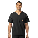 CARHARTT Men's Micro Ripstop Chest Pocket Scrub Top, Black, Large