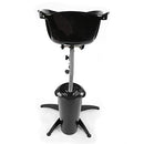 Salon Basin Hair Washing Sink Portable Mobile Hairdressing Drain Shampoo Bowl for Barbers Shop Hairdresser Black Adjustable 100-136cm