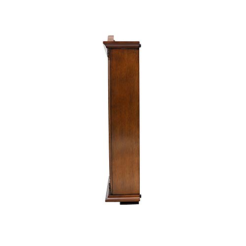 SEIKO Arched Wall Clock with Pendulum and Dual Chimes, brown, 21 x 10 x 4 Inch