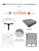 ROLLINGDOG 12" Paint Roller Kit - 9Inch Paint Rollers Paint Tray with 3PC Tray Lniers,Stainless Steel Extension Pole (3ft),Drop Cloth