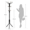 SONGMICS Metal Coat Stand Heavy Duty Clothes Bag Hat Rack Height 182cm with 12 Hooks Black RCR19B