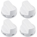WPW10339443 Gas Range Stove Oven Knob White Replacement Part Cooktop Surface Burner Control Knobs Compatible with Whirlpool Replaces for W10339443 AP6019878 2311009 PS11753189 - Pack of 4