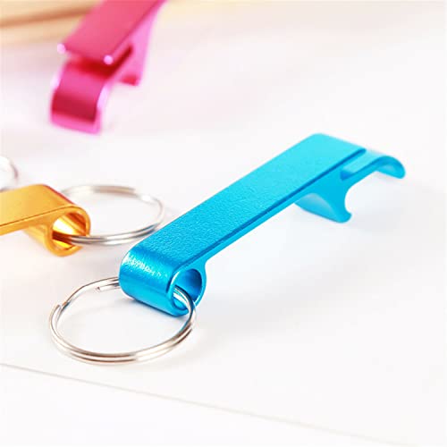 10pcs Bottle Opener Keyring Metal Beer Bar Tool Keychain Gifts Random Colour