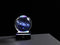 Qianwei 3D Solar System Crystal Ball 80mm 3.15" Laser Engraved Hologram with 4 Colors Light Led Lamp Stand, Galaxy Glass Ball, Planets Sphere, Home Office Decor