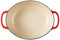 Lodge 7 Quart Enameled Cast Iron Dutch Oven with Lid – Dual Handles – Oven Safe up to 500° F or on Stovetop - Use to Marinate, Cook, Bake, Refrigerate and Serve – Red