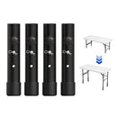 ZhouDaShu Table Leg Extenders for Folding Tables, Table Leg Extensions for Bent and Straight Legs, Adjustable Folding Table Leg Risers, 4 Pack Table Height Extenders for Rise 3.6"/6.77"(7.8in)