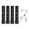 ZhouDaShu Table Leg Extenders for Folding Tables, Table Leg Extensions for Bent and Straight Legs, Adjustable Folding Table Leg Risers, 4 Pack Table Height Extenders for Rise 3.6"/6.77"(7.8in)