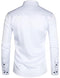 ZEROYAA Mens Slim Fit Long Sleeve Tuxedo Dress Shirts/Prom Performing Shirts, Z54-white Black, X-Large