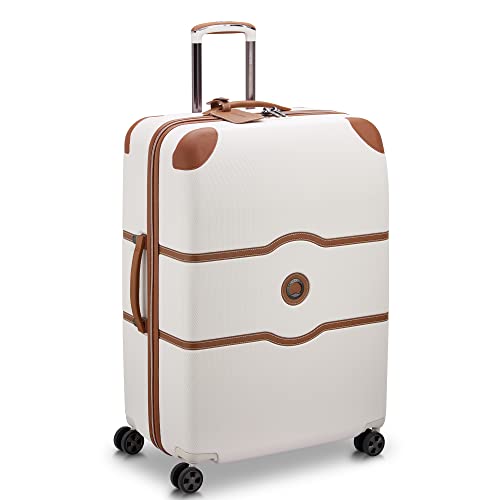 DELSEY PARIS Chatelet Air 2.0 Hardside Luggage with Spinner Wheels, Angora, Checked-26 Inch Trunk, Chatelet Air 2.0 Hardside Luggage with Spinner Wheels