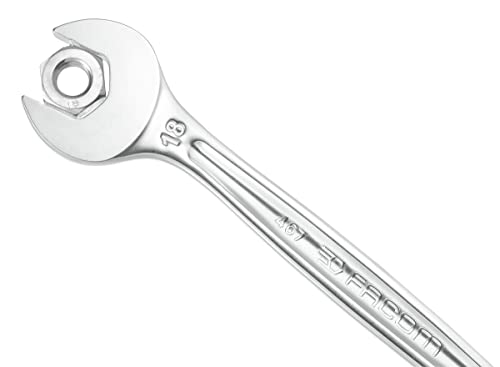 Facom - Set of 10 Metric and Inch Combination Ratchet Spanners - 467B.JP10 - Compact and Easy to Use - Chemical Resistant - Long Life - Portable Case
