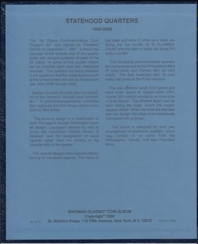 Statehood Quarter Album (Official Whitman Coin Folder)