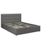 DHP Rose Linen Tufted Upholstered Platform Bed with Storage Drawers - Gray Linen - Queen