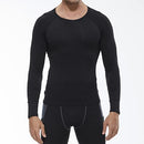 Men's Compression Shirts Longs Sleeve Workout Gym T-Shirt Running Tops Cool Dry Sports Base Layer Athletic Undershirts, Black+white+f Grey, X-Large