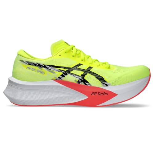 ASICS Magic Speed 4 Trainers Mens Road Running Shoes, Yellow Black, 8 US
