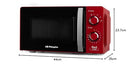 Orbegozo Microwave MI 2121, 20 litre capacity, 6 power levels, timer, defrosting program, 700 W, red