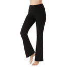 Lanbaosi Bootcut Yoga Pants for Women High Waisted Tummy Control Flare Leggings with Pockets Wide Leg Bootleg Workout Pants Black