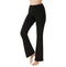 Lanbaosi Bootcut Yoga Pants for Women High Waisted Tummy Control Flare Leggings with Pockets Wide Leg Bootleg Workout Pants Black