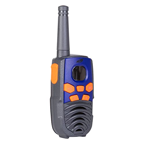 NERF 10 Mile Walkie Talkies Set 37756 | Delivers Transmission with 10 Mile Communication Range, Flexible Safety Antenna & Morse Code with On/Off Switch (Orange & Black)