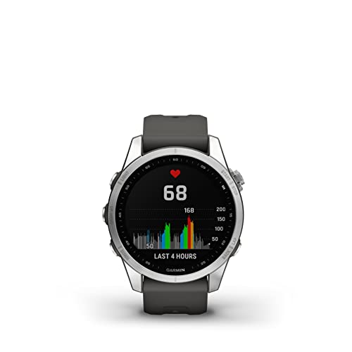 Garmin Fenix 7S, Silver with Graphite Band, Multisport GPS Watch