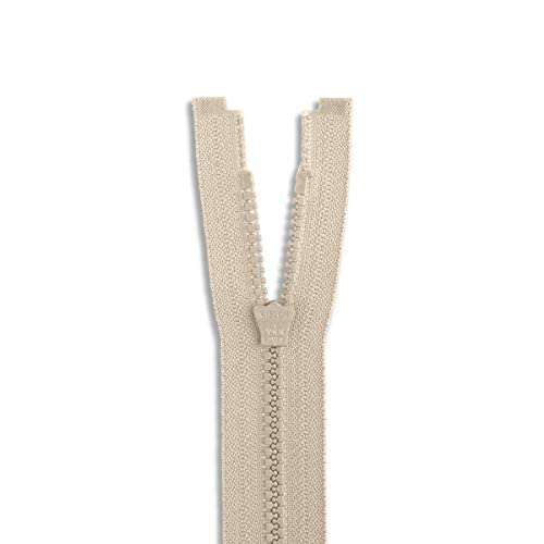 Beige Zippper 10 inch Plastic Zipper Molded Plastic Jacket Zipper 10" Heavy Duty Zipper Beige Zippers for Sewing