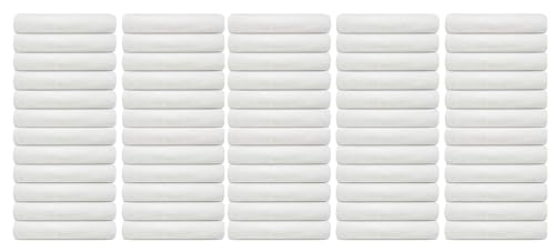 ZUPERIA White Hand Towels Bulk -16" x 27" - 100% Cotton Economical Light Weight Towels for Commercial Use - Quick Dry, Soft, and Absorbent Bulk Hand Towels (Pack of 60)