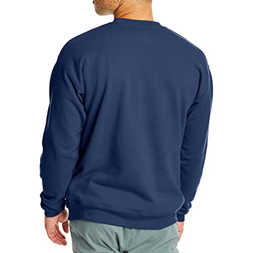 Hanes Men's EcoSmart Fleece Sweatshirt, Navy, Large