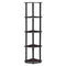 Furinno Turn-N-Tube 5 Tier Corner Display Rack Multipurpose Shelving Unit, 1-Pack, Dark Walnut