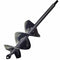 Auger Drill Bit Garden Totally Solid Barrel Dual-Blades Plant Flower Bulb Auger Spiral Hole Drill Rapid Planter Earth Post Umbrella Hole Digger for 3/8" Hex Drive Drill 3x12in Work for Any Kinds Soils