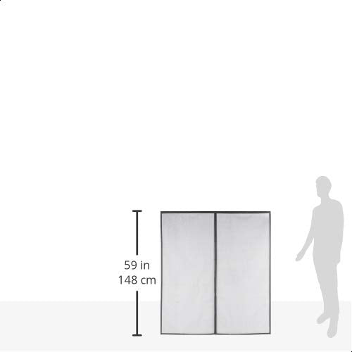 Amazon Basics AB-SD101, Black Magnetic Screen Door-70-Inch x 79-Inch, 70 x 79