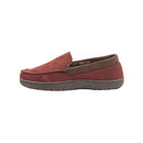 Hanes Men's Textured Moccasin Slipper, Burgundy, 3X-Large