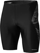 TSLA Men's Swim Jammers, Athletic Racing Swimming Shorts Trunks, UPF 50+ Sun Protection Endurance Triathlon Swimsuit MSJ07-KTK 36