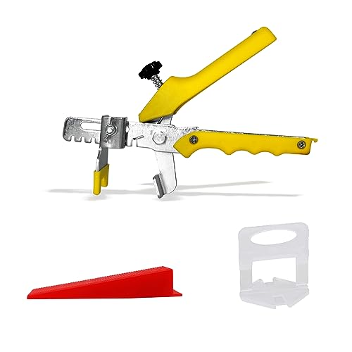 Tile Leveling System with Tile Plier ValueHall Tile Installation Tool Kit with 300pcs PVC Tile Spacers Clips and 100pcs Reusable Wedges for Tile & Stone Installation and Leveling Alignment V8C06