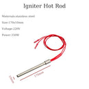 220V 350W Ignition Igniter Hot Rod, Wood Pellet Stove Heater Tube Ignitor Element for Industrial Furnace Fireplace (170mm)