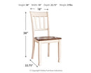 Signature Design by Ashley Dining Chair, Beige, 40.63" W x 18.38" D x11.5 H