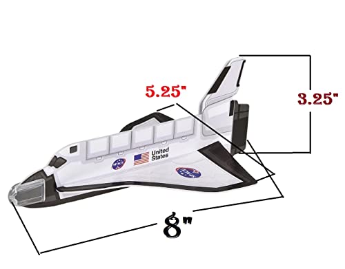 Zugar Land Space Shuttle Foam Gliders (8") (3 Pack) Outer Space Cosmos Flying Toys. Plane Fun Jet (Three Gliders)